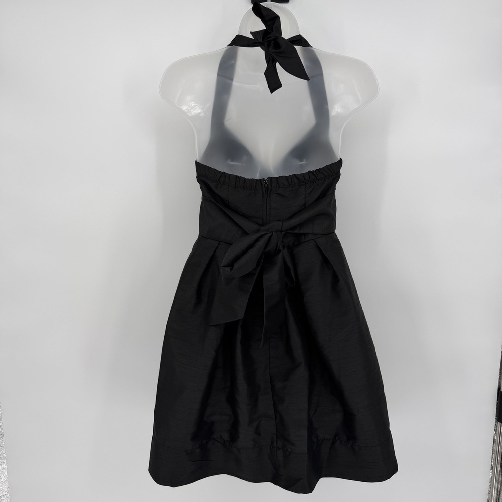 Y2K Charlotte Russe Sz 3 Black Halter Mini Bow Dress Party Hoco Whimsigoth - Picture 2 of 7